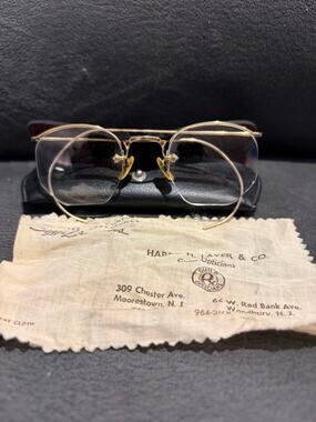 Vintage Artcraft 1920s Octagonal Eyeglasses Frames 12K Gold Filled